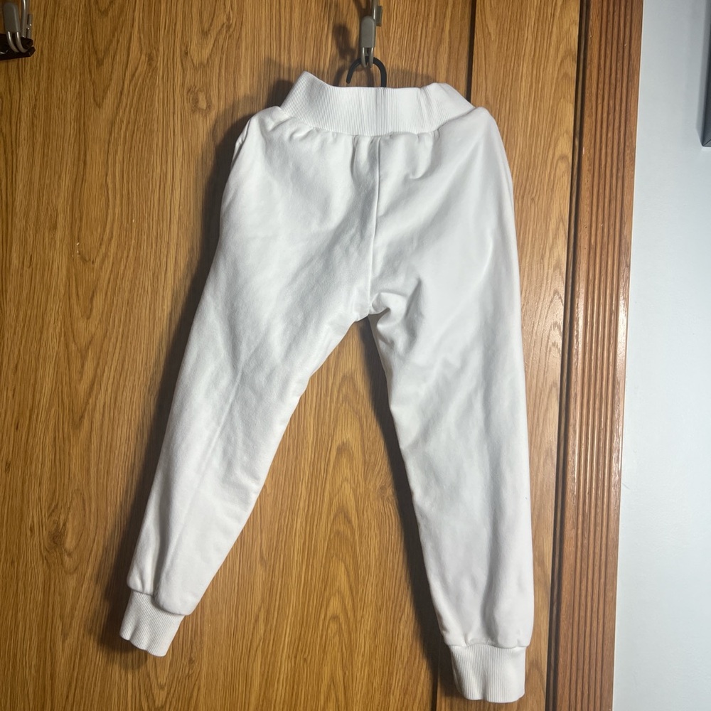 Lola + The Boys White Joggers with Colorful Smiley Faces - Picture 3 of 9